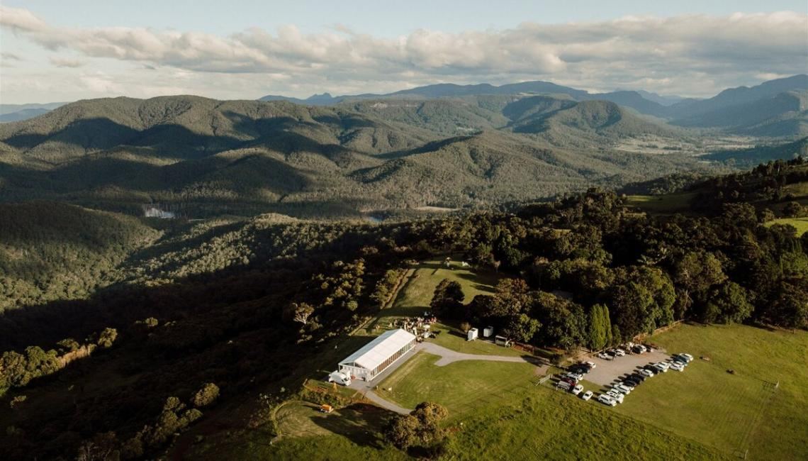 Aerial view of Rosewood Estate looking south