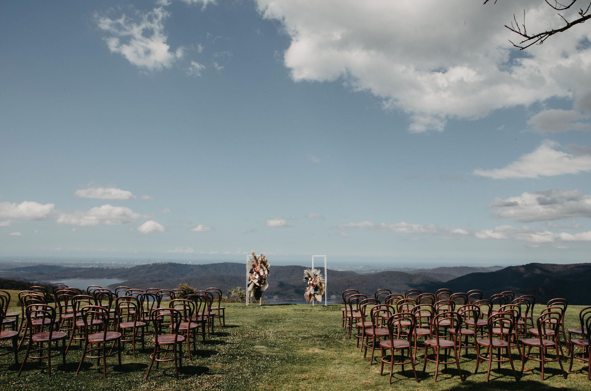 Ceremony at Rosewood Estate overlooking the coast