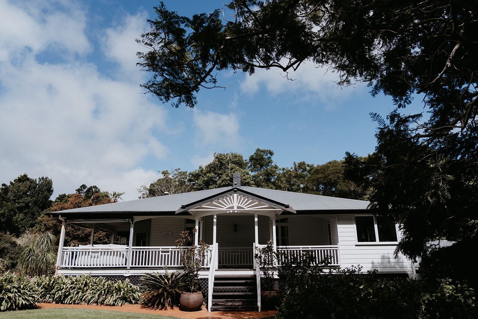 Rosewood Homestead and its front garden