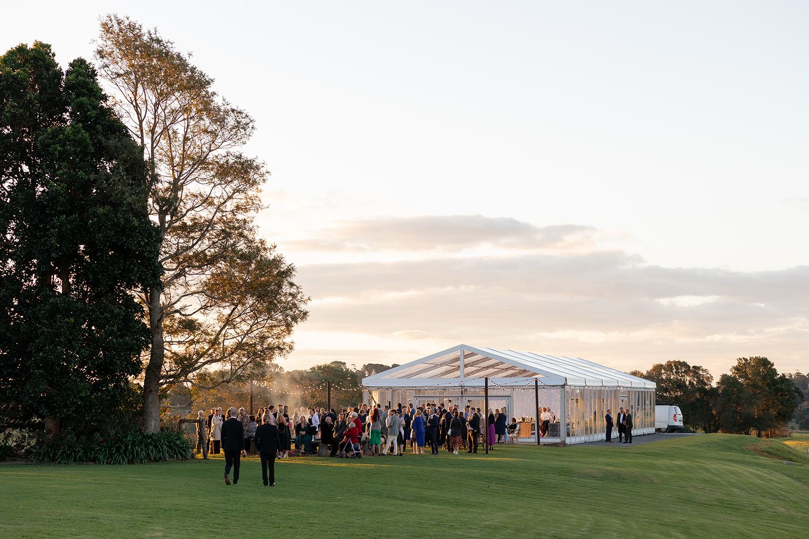 Guests at the marquee reception